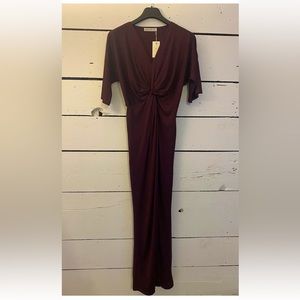 NWT Koh Koh Wine Colored Floor-Length Dress XL